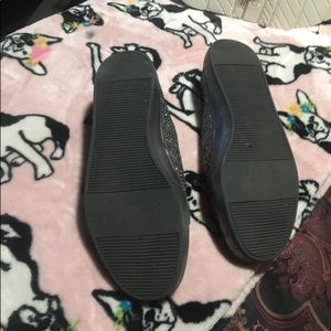 Silver slip on shoes